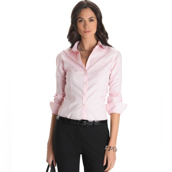 H&M Pink Fitted Button Down Shirt - Picture 1 of 7